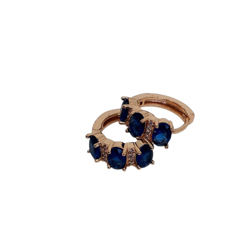 Argollas cuarzo azul con brillo