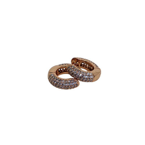 Argollas con brillitos blancos