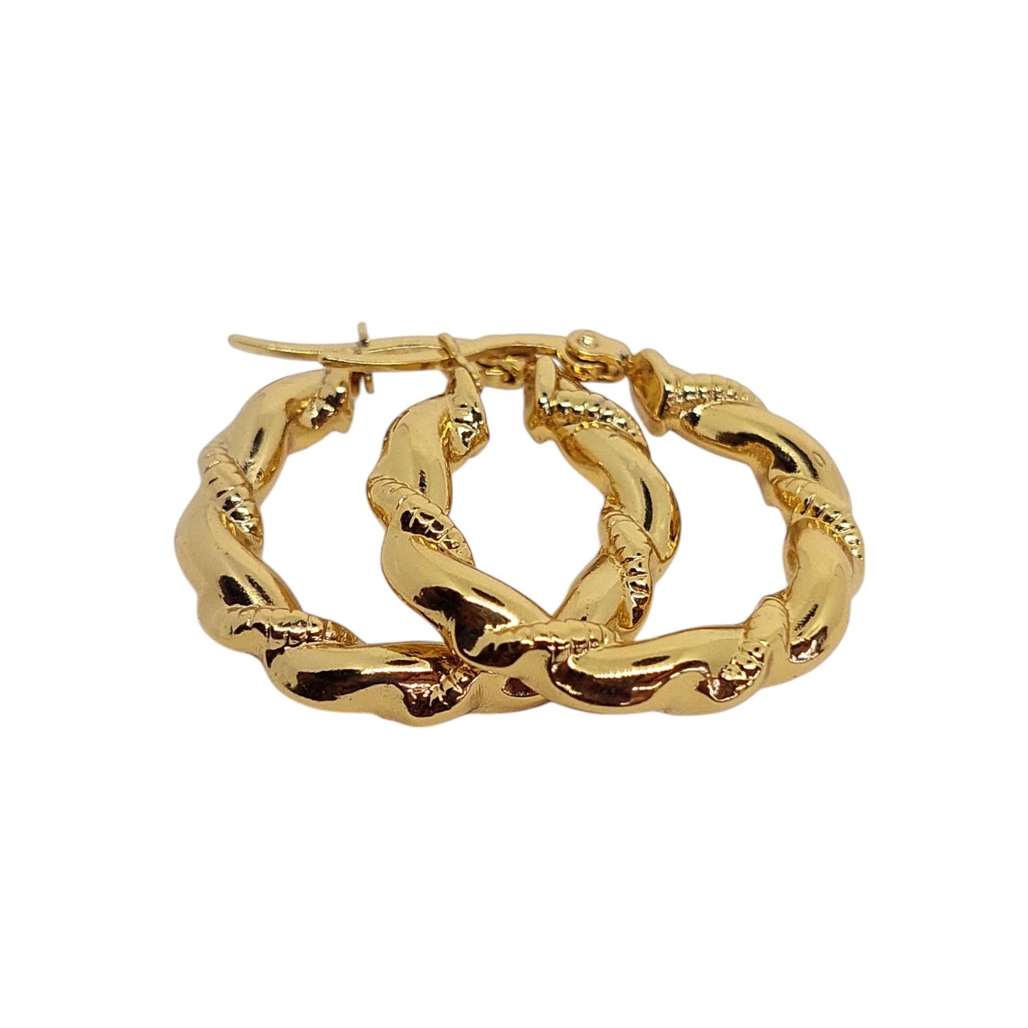 Argollas diseño retorcido