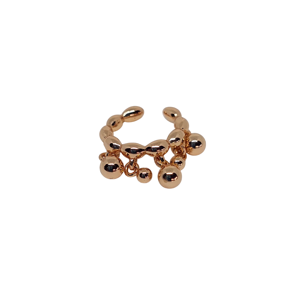Earcuff torcido con 5 bolitas