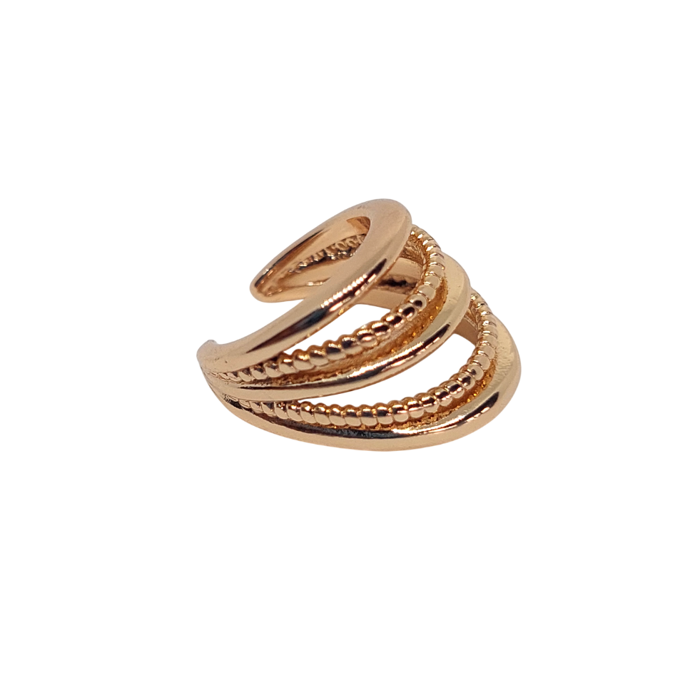 Earcuff cinco lineas caidas