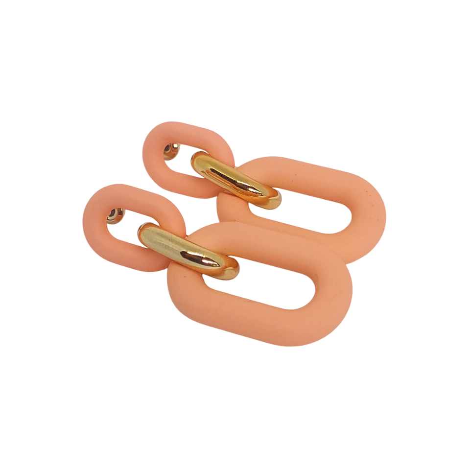 Pegado de cadena de color naranja claro