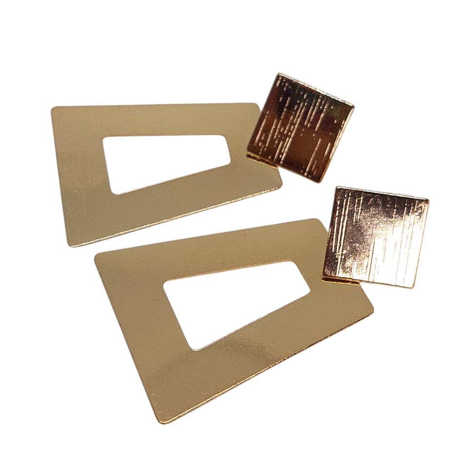 Pegados con forma de rombo y trapecio jaspeado