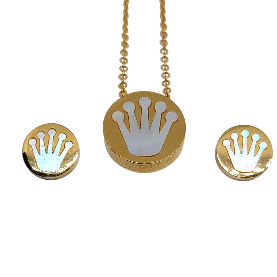 Conjunto de corona con nacar