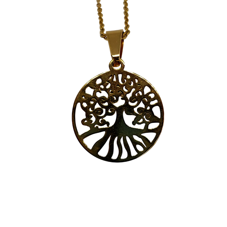 Collar de arbol con raices