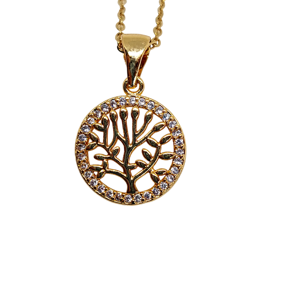 Collar de arbol de la vida con circulo