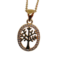 Collar de arbol de la abundancia ovalado