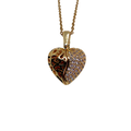 Collar de corazon de mitad blanco y simple