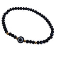 Pulsera elastica ojo turco negro