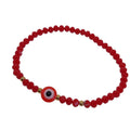 Pulsera elastica ojo turco rojo