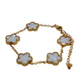 Pulsera con gancho flor con nacar