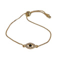 Pulsera regulable ojo con brillo negro