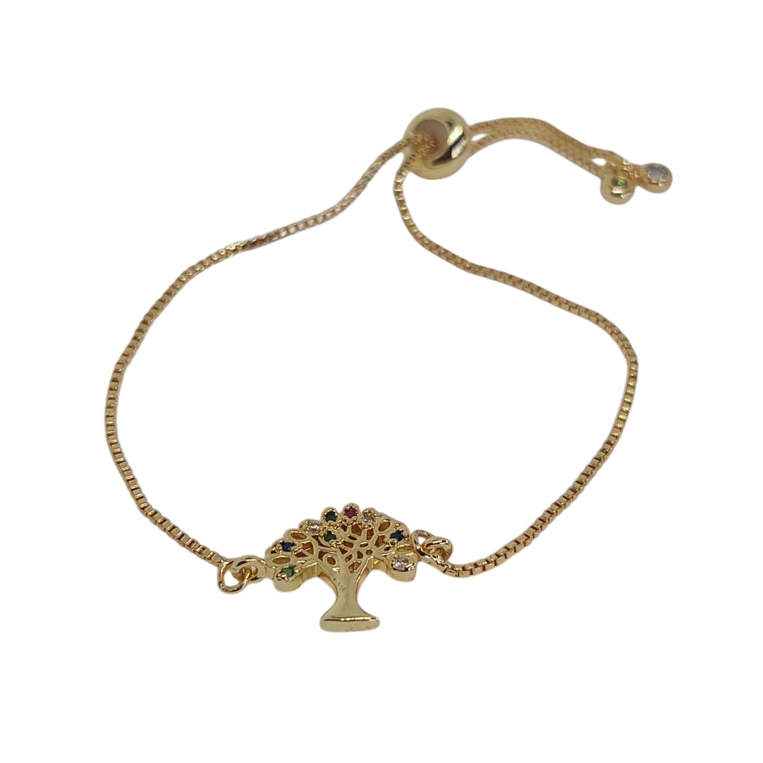 Pulsera regulable de arbol de la abundacia de colores