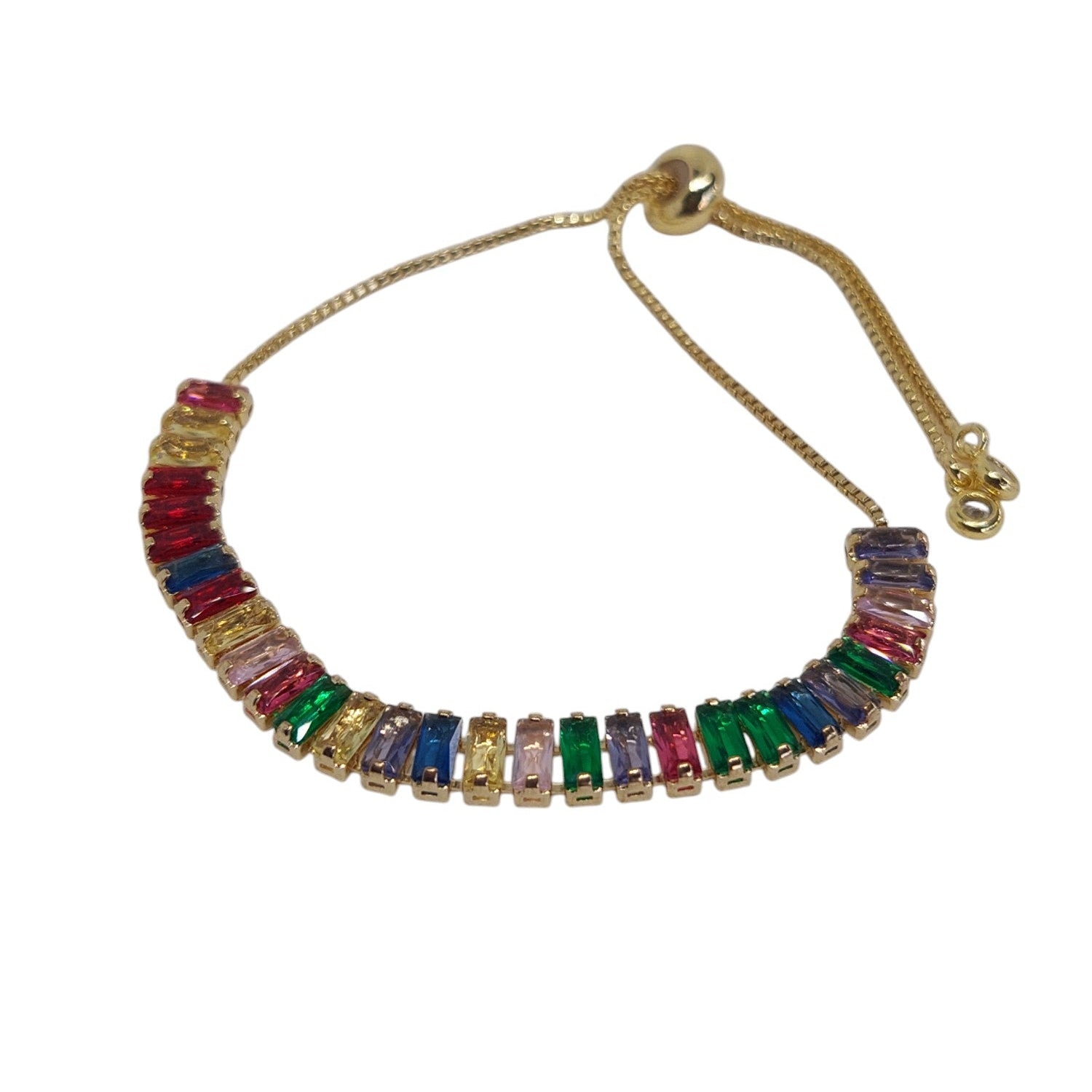 Pulsera regulable lineal de cuarzo con mucho colores