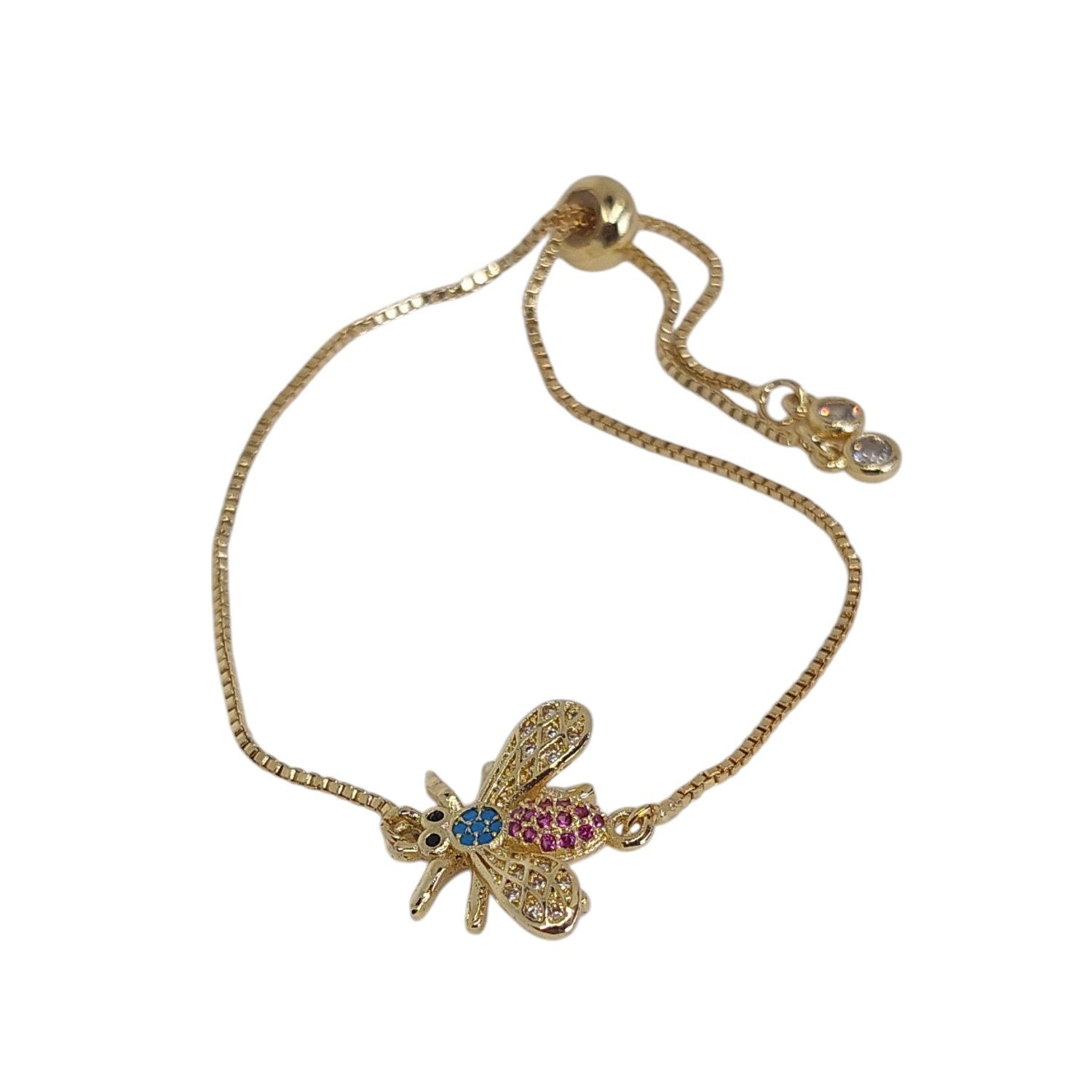 Pulsera regulable de mosca de muchos colores