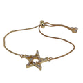 Pulsera regulable de estrella con cuarzo