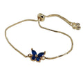 Pulsera regulable de mariposa azul