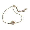 Pulsera regualable de huella de perro de cuarzo blanco
