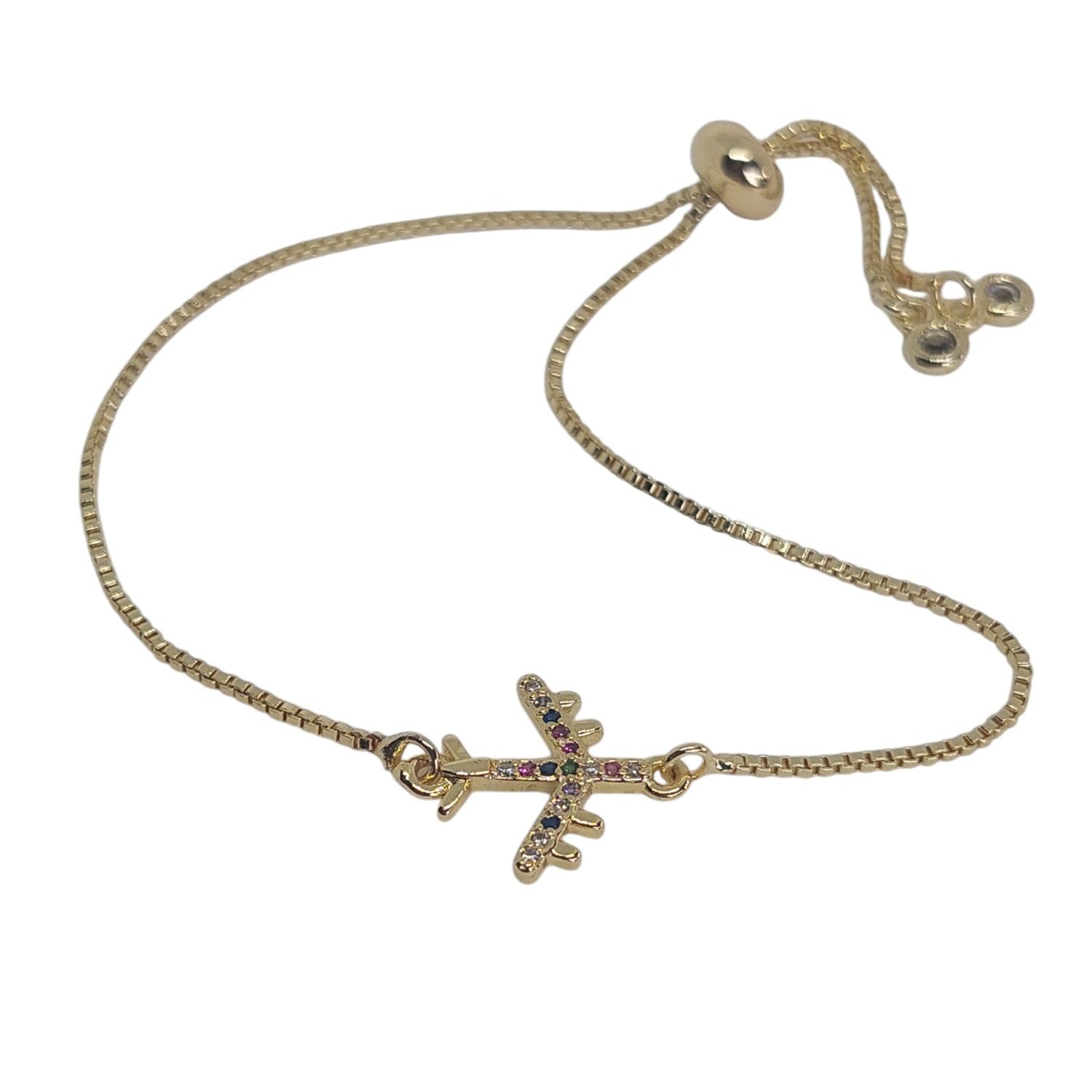 Pulsera regulable de avion de muchos colores