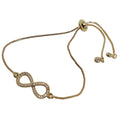 Pulsera regulable con infinito con brillos